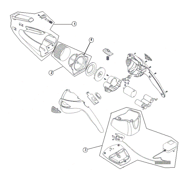 Dirt Devil BD10035RED exploded schematic diagram (page 1)