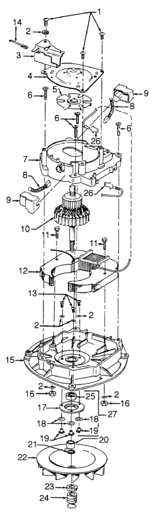 Hoover C1527 exploded schematic diagram (page 2)