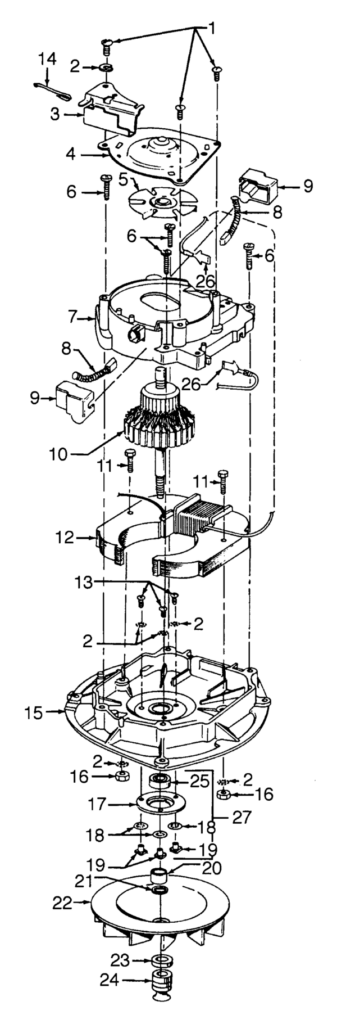 Hoover C1627 exploded schematic diagram (page 2)