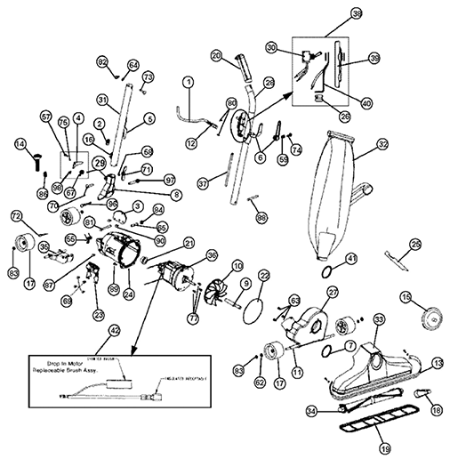 Royal CR5128 exploded schematic diagram (page 1)