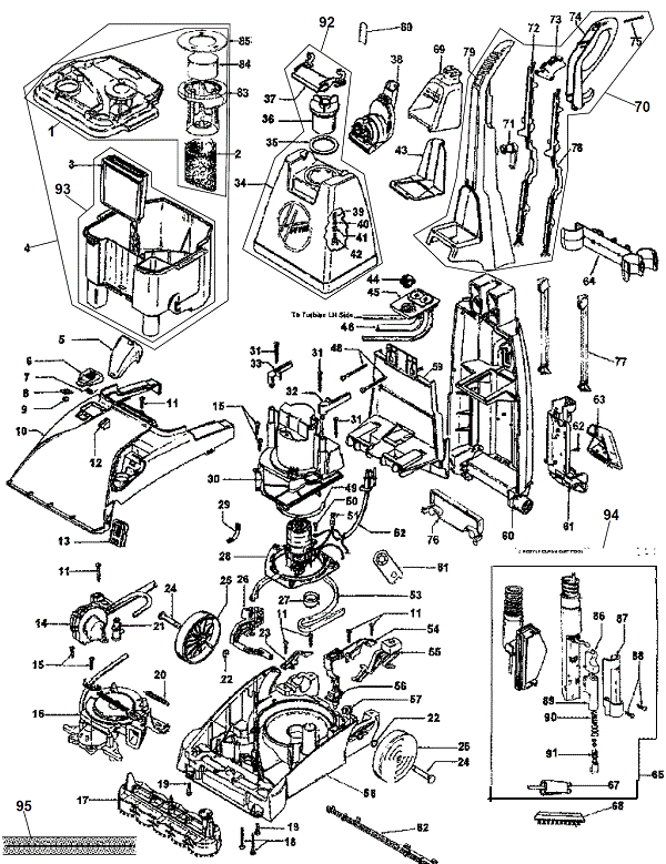 Schematic And Parts List For Hoover Model F5915 Vacuumsrus