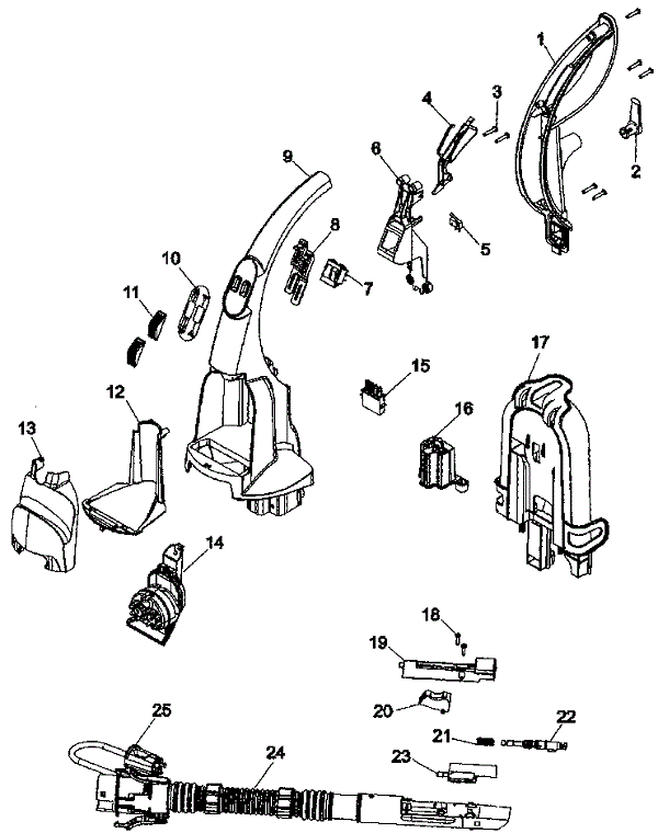 Schematic And Parts List For Hoover Model F7428 Vacuumsrus