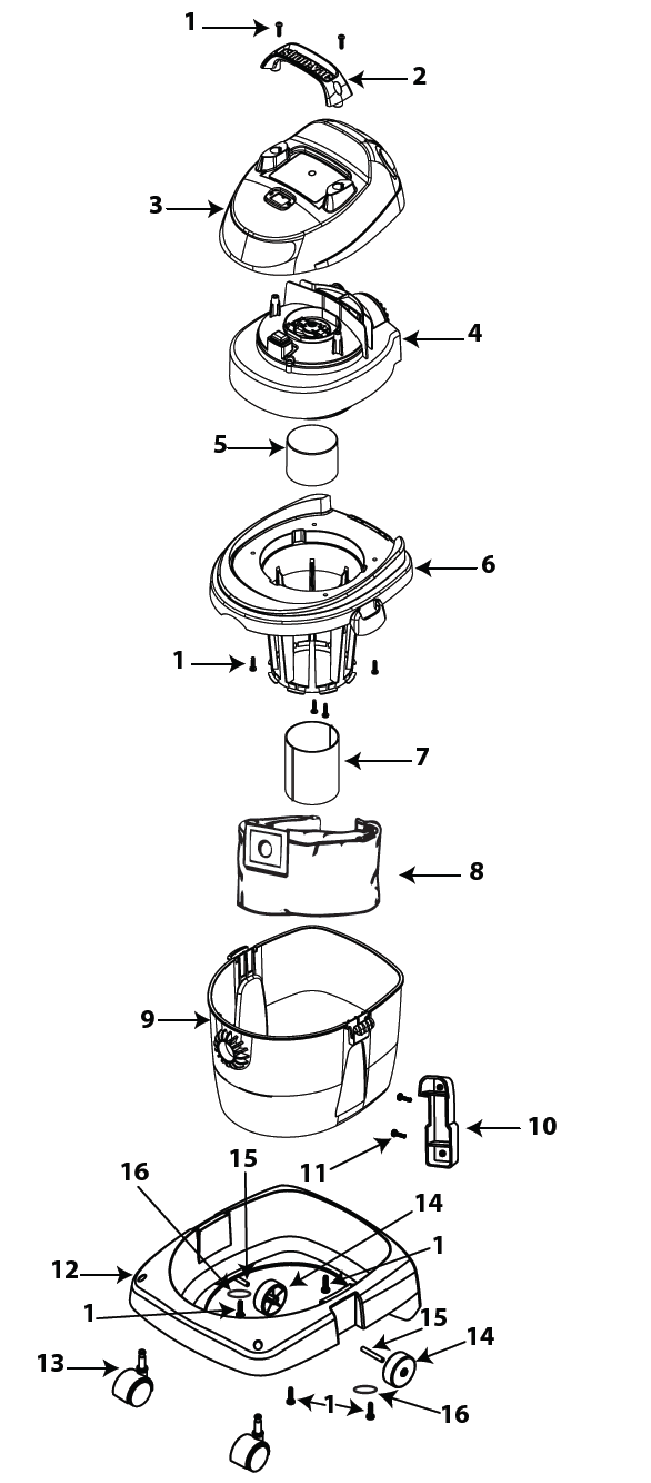 Shop-Vac K250 schematic page 1 preview