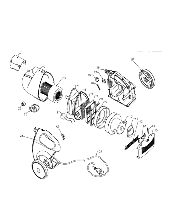 DustCare KPA03 exploded schematic diagram (page 1)