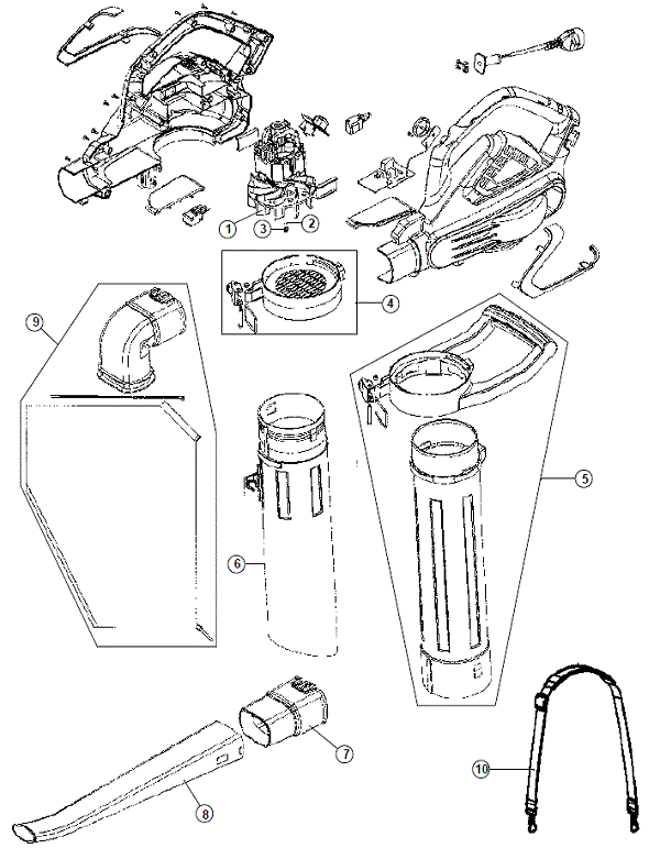 Dirt Devil ND20500PC exploded schematic diagram (page 1)
