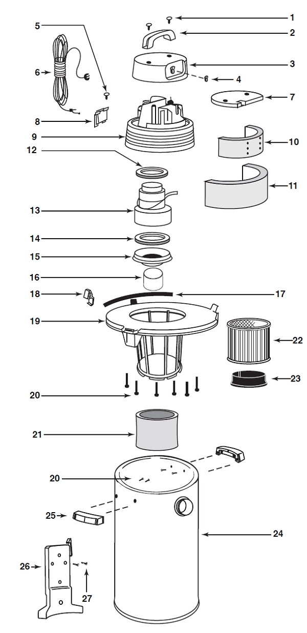 Shop-Vac QLH20ATS schematic page 1 preview