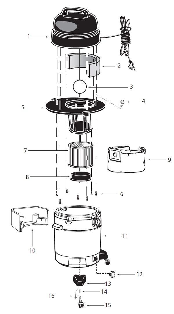 Shop-Vac QPL40 schematic page 1 preview