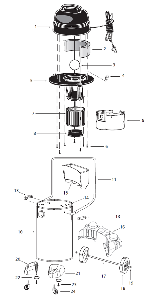 Shop-Vac QPL650 schematic page 2 preview