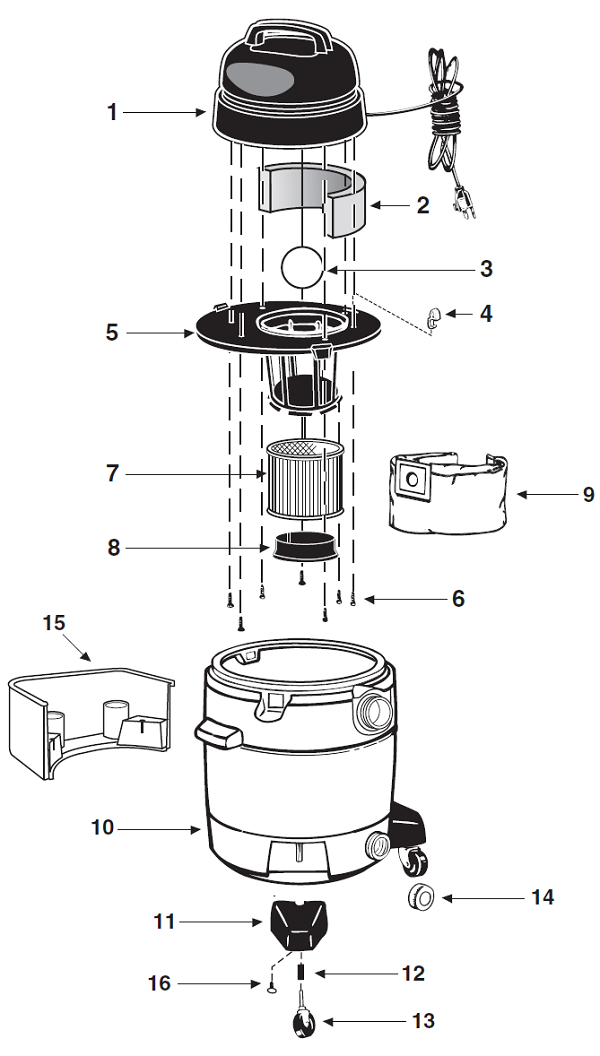 Shop-Vac QPL650 schematic page 10 preview
