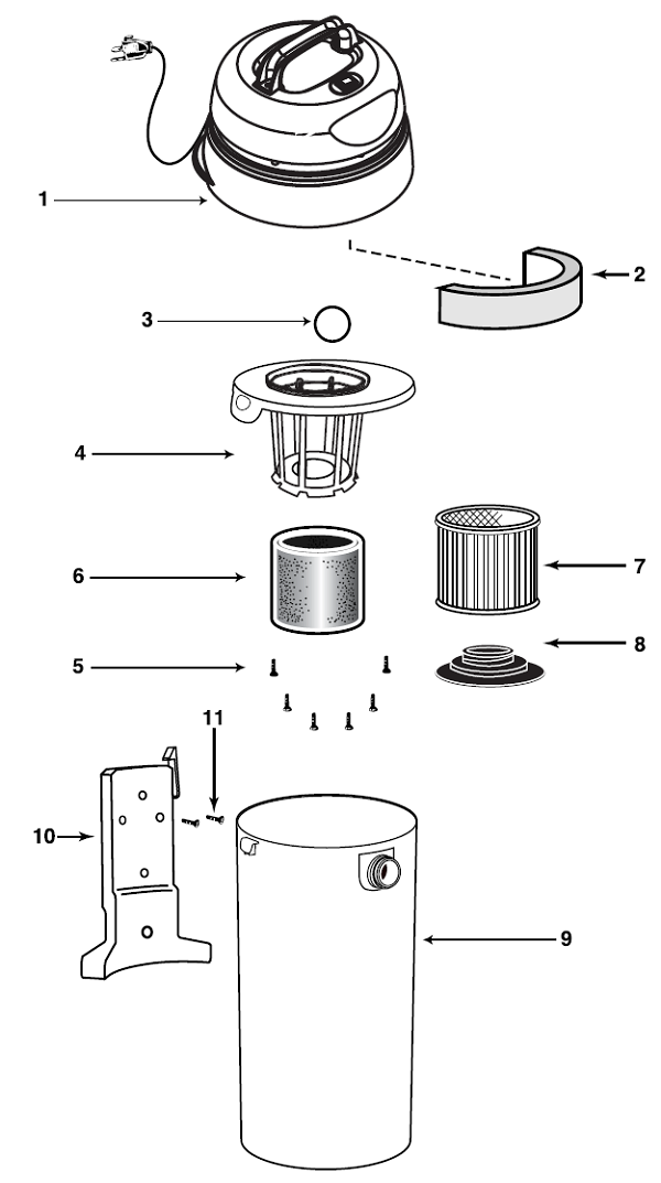 Shop-Vac QPMH500 schematic page 1 preview