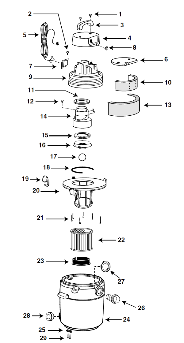 Shop-Vac QXL30ATS schematic page 1 preview