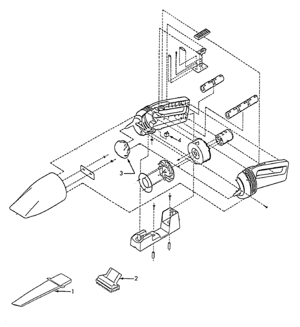 Hoover S1101 exploded schematic diagram (page 1)