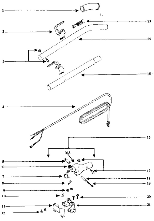 Schematic and parts list for Sanitaire Model SC899E3 VacuumsRUs