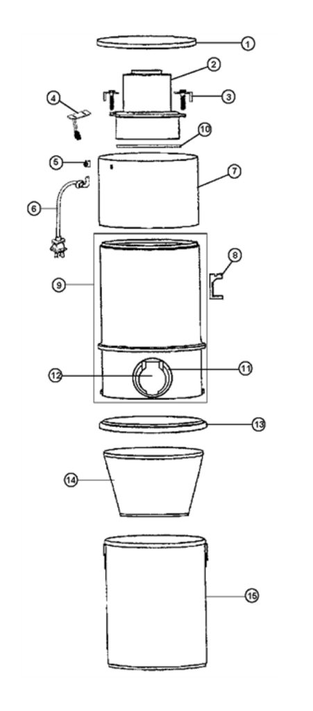 Hoover SH80005CA exploded schematic diagram (page 1)