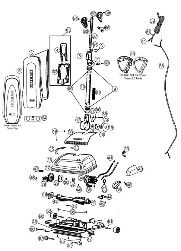 Oreck U3640RH schematic page 2 preview