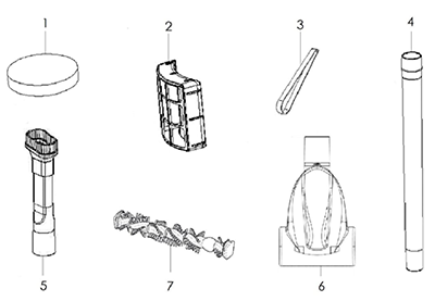 Dirt Devil UD70183 exploded schematic diagram (page 1)