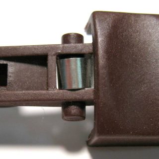 Release Button with leaf spring (burgundy) Sebo vacuum cleaner repair part