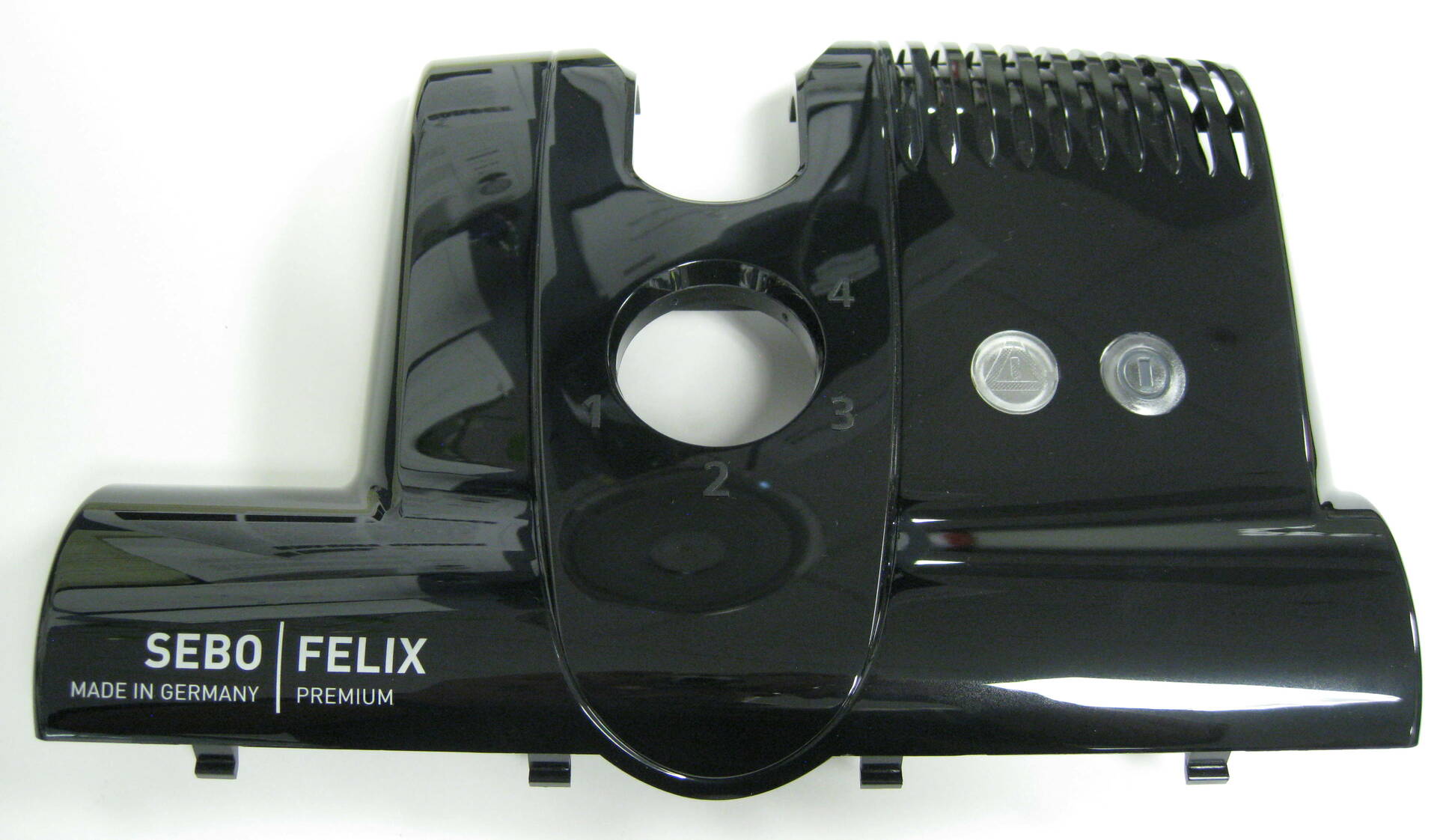 Power Head Cover, with FELIX print, for ET-1 (black) Sebo vacuum cleaner repair part