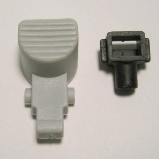 Plunger Button, complete, for duo (light gray) Sebo vacuum cleaner repair part
