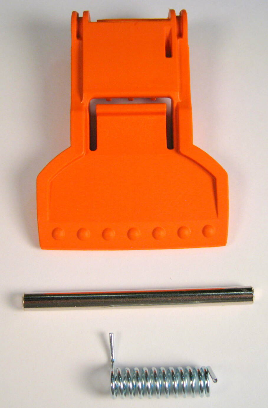 Foot Pedal with axle and spring, for ET-1, ET-2, and DISCO (orange) Sebo vacuum cleaner repair part
