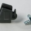 Release Clip, with screw, for 6627GS Upholstery Nozzle, on K series (gray black) Sebo vacuum cleaner repair part