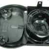 Bottom Casing, with castors (8086GS) and post motor seal (8065ER), for D4 (black) Sebo vacuum cleaner repair part