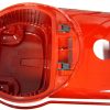 Top Casing, with filter bag spring (8140ER), cover axle set (6750ER), and cover hinges with axles (8052ER), for D4 (red) Sebo vacuum cleaner repair part