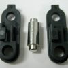 Bag Cover Hinges (2 pcs.) with axles (2 pcs.), for D1 and D4 Sebo vacuum cleaner repair part