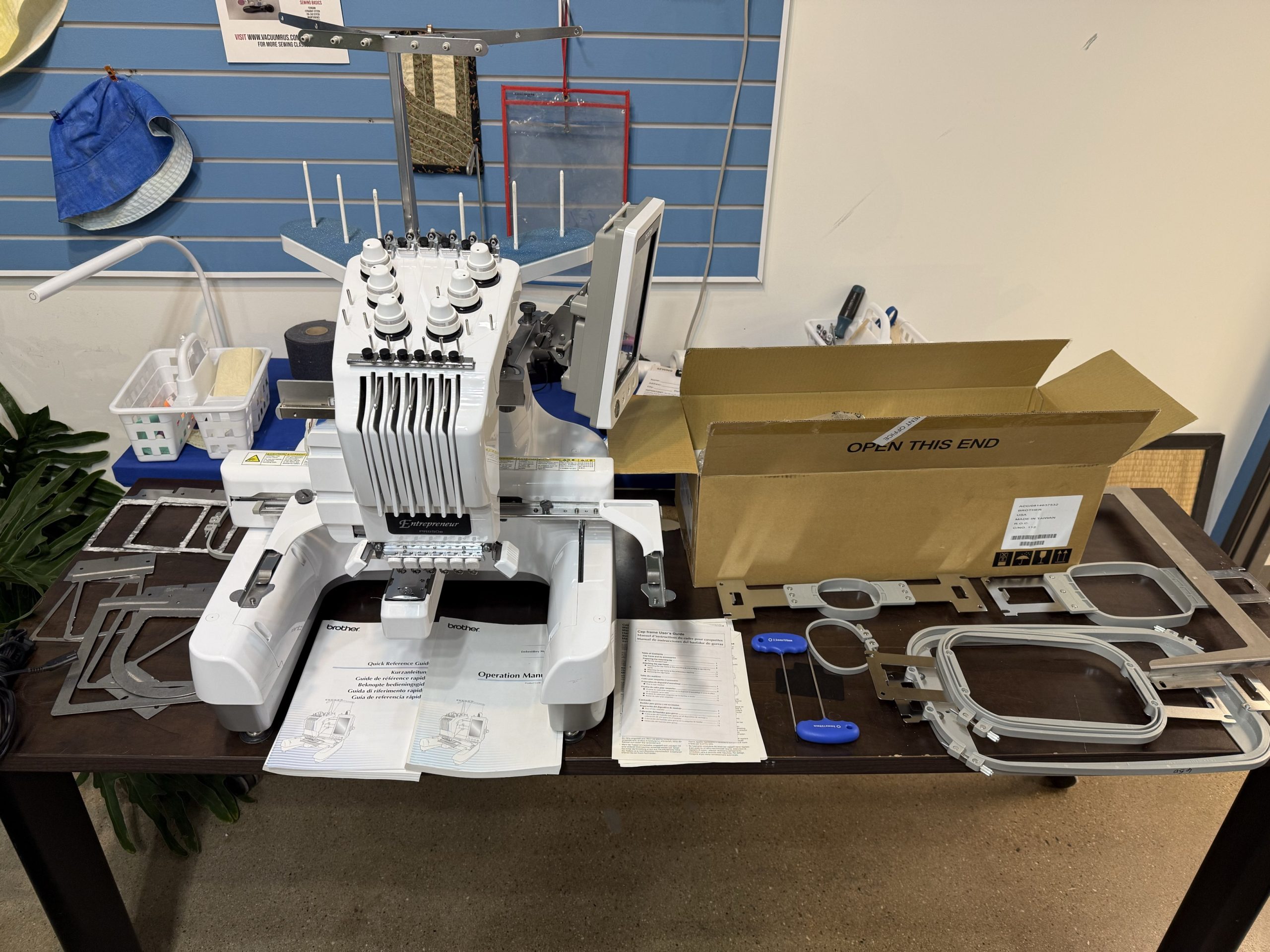 Reconditioned Brother PR650E 6 needle professional embroidery machine with stand 90 day warranty