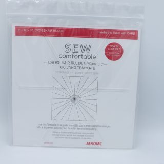 Janome Six Point Crosshair Ruler - Square