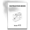 Instruction Book for 415 (E/S/F) sewing machine part or accessory For Janome Models: 415