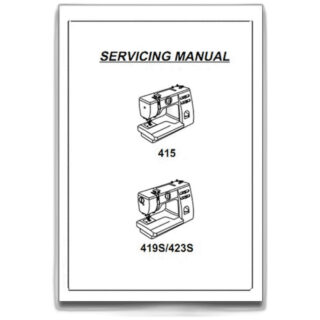 Instruction Book for Models 419/423S-E sewing machine part or accessory For Janome Models: 419S, 423S