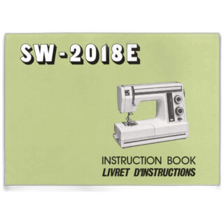 INST.BOOK SW2018 sewing machine part or accessory For Janome Models: SW2018E