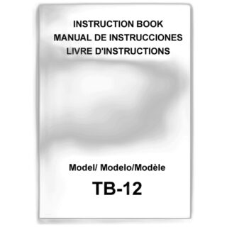 Instruction book sewing machine part or accessory For Janome Models: TB12