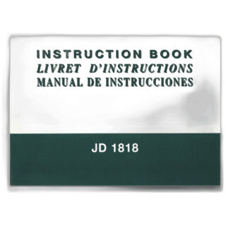 INSTRUCTION BOOK JD1818 sewing machine part or accessory For Janome Models: JD1803, JD1814, JD1818, JD1822