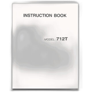 INSTRUCTION BOOK FOR 712T sewing machine part or accessory For Janome Models: 712T