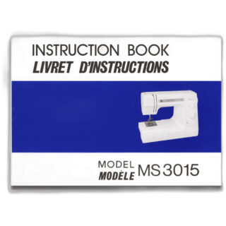 Instruction Book for MS3015 sewing machine part or accessory For Janome Models: S-3015