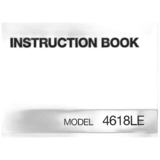 INSTRUCTION BOOK 4618LE sewing machine part or accessory