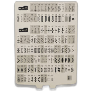 Stitch chart sewing machine part or accessory For Janome Models:
