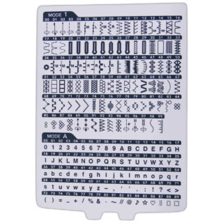 Stitch chart sewing machine part or accessory For Janome Models: M7200