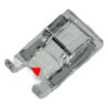 Satin stitch foot F sewing machine part or accessory For Janome Models: MC11000 Special Edition, MC11000, MC10001, MC10000, MC9700, MC9500, MC9000, MC8100, MC8000, MC5700, MC5000, MC7700QCP, MC6600P, 2040, HF3022, 6260QC, 4048, 8048, 8080, DC2007LE, DC3018, DC3050, HF3000, HF8077, 7061NX, 7330, HT2008, JP720, JP760, MC2400, MC3000, MC3500,MC4000, MC4400, MC4800, MC4800QC, MC4900QC, MC5001, MC5002, MC5500, MC6000, MC6300P, MC6500P, MC7000, MC7500, MO200, DC1050, DC2010, DC2011, DC4030, DC5100, MC