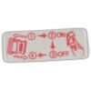 EJECT STICKER sewing machine part or accessory For Janome Models: MC5000