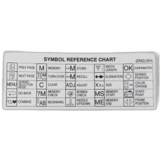 QUICK REFERENCE CHART FOR 9000 sewing machine part or accessory For Janome Models: MC9000