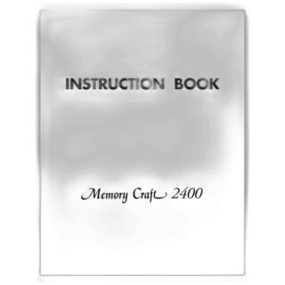 Instruction Book for MC2400 sewing machine part or accessory For Janome Models: MC2400