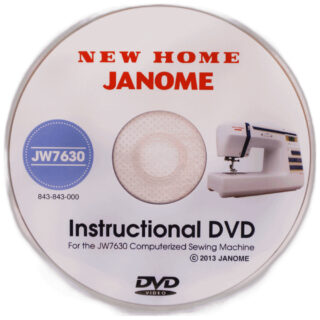 DVD sewing machine part or accessory For Janome Models: JW7630 SRV