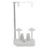 Spool Stand (2 Spools) Univ NB sewing machine part or accessory Spool Stand (2 spools) Universal thread guide (one round, one square). No brandUse with: MC12000 Horizon, MC15000 HorizonRelated parts:859405005 - Replacement small thread guide(round)
858402401 - Replacement small thread guide(square)
822020503 - Replacement round spool cap
784223105 - Replacement spool holder (cone shape)
624806006 - Replacement net