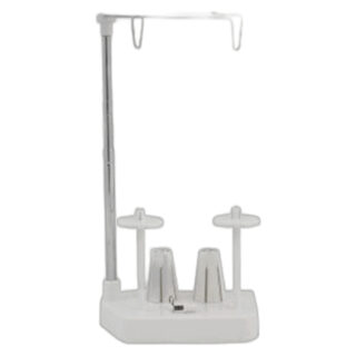 Spool Stand (2 Spools) Univ NB sewing machine part or accessory Spool Stand (2 spools) Universal thread guide (one round, one square). No brandUse with: MC12000 Horizon, MC15000 HorizonRelated parts:859405005 - Replacement small thread guide(round)
858402401 - Replacement small thread guide(square)
822020503 - Replacement round spool cap
784223105 - Replacement spool holder (cone shape)
624806006 - Replacement net