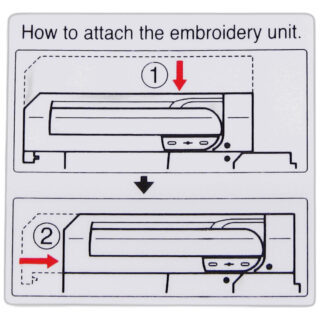 Sticker sewing machine part or accessory 861136009 Sticker