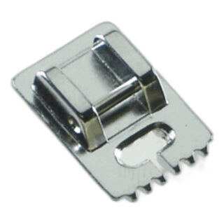 Pintuck Foot (low shank 5mm) sewing machine part or accessory Using twin needles, sew evenly spaced pintucks on soft, lightweight fabrics. Additional part number:003941450000, 003200328003(BP) Use with: HD-1000, JA104, JA106, L108, L109, L110, 222A, COMBI 10, L352, L353, 360, 380, 381, 405, 415, 419S, 423S, 530, 531, 609, 611, 618&681, 609NH,619&692, 620, 621, 623, 625(old), 625FA, 626, 630, 631, 632, 639(Jem), 640, 641, 642, 651, 656, 684, 710&795FA, 802, 803, 1017, 1117S, 2003P, 2018