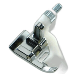 Adjustable Blind Hem Foot (5mm) sewing machine part or accessory Has adjustable guide for machines that are equipped with variable needle positions. Additional part number:003941420000 and 003200130006 (blister pack) Use with: HD-1000, JA104, JA106, L108, L109, L110, 222A, COMBI 10, L352, L353, 360, 380, 381, 405, 415, 419S, 423S, 530, 531, 609, 611, 618&681, 609NH,619&692, 620, 621, 623, 625(old), 625FA, 626, 630, 631, 632, 639(Jem), 640, 641, 642, 651, 656, 684, 710&795FA, 802, 803, 101